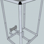 Portable Multi-touch Table SketchUp Model Image of Google SketchUp model of portable multi-touch table